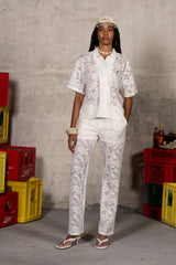 Paisley Lace Pants 34864-BEIG