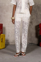 Paisley Lace Pants 34864-BEIG