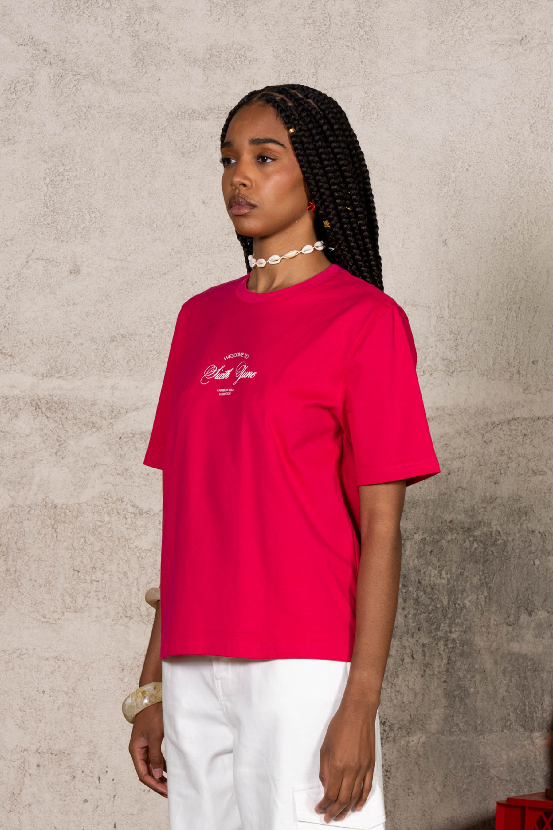Carribean Hut Tee 34871-PINK