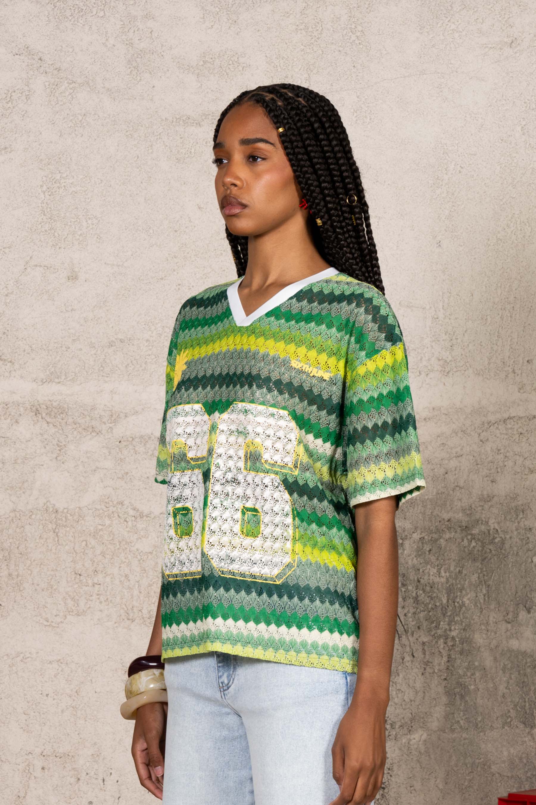 Carribean Crochet Football Jersey 34877-GREE