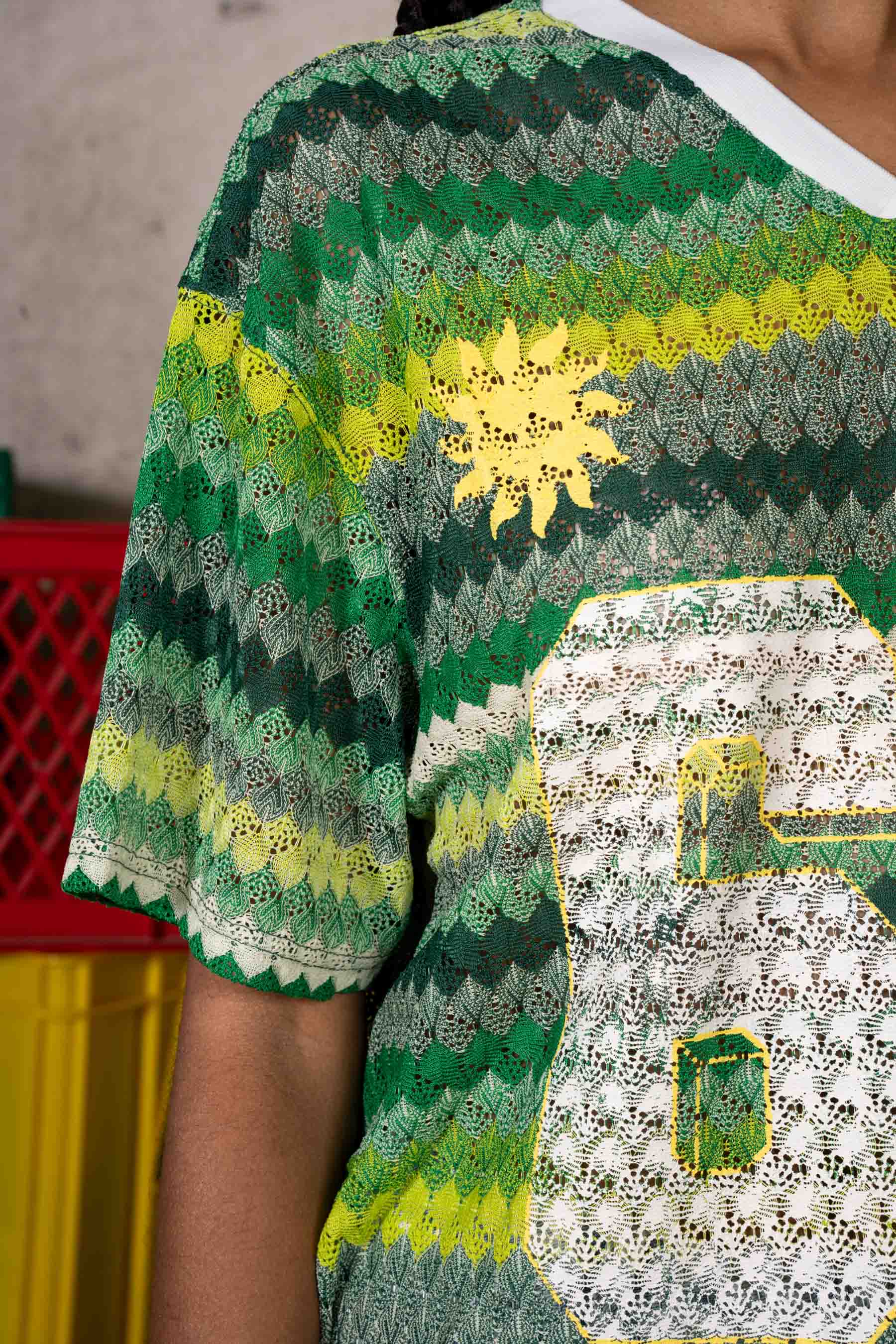 Carribean Crochet Football Jersey 34877-GREE
