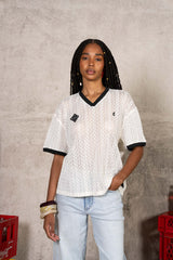 Oversize Knit Football Jersey 34878-OFFW