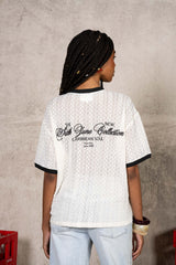 Oversize Knit Football Jersey 34878-OFFW