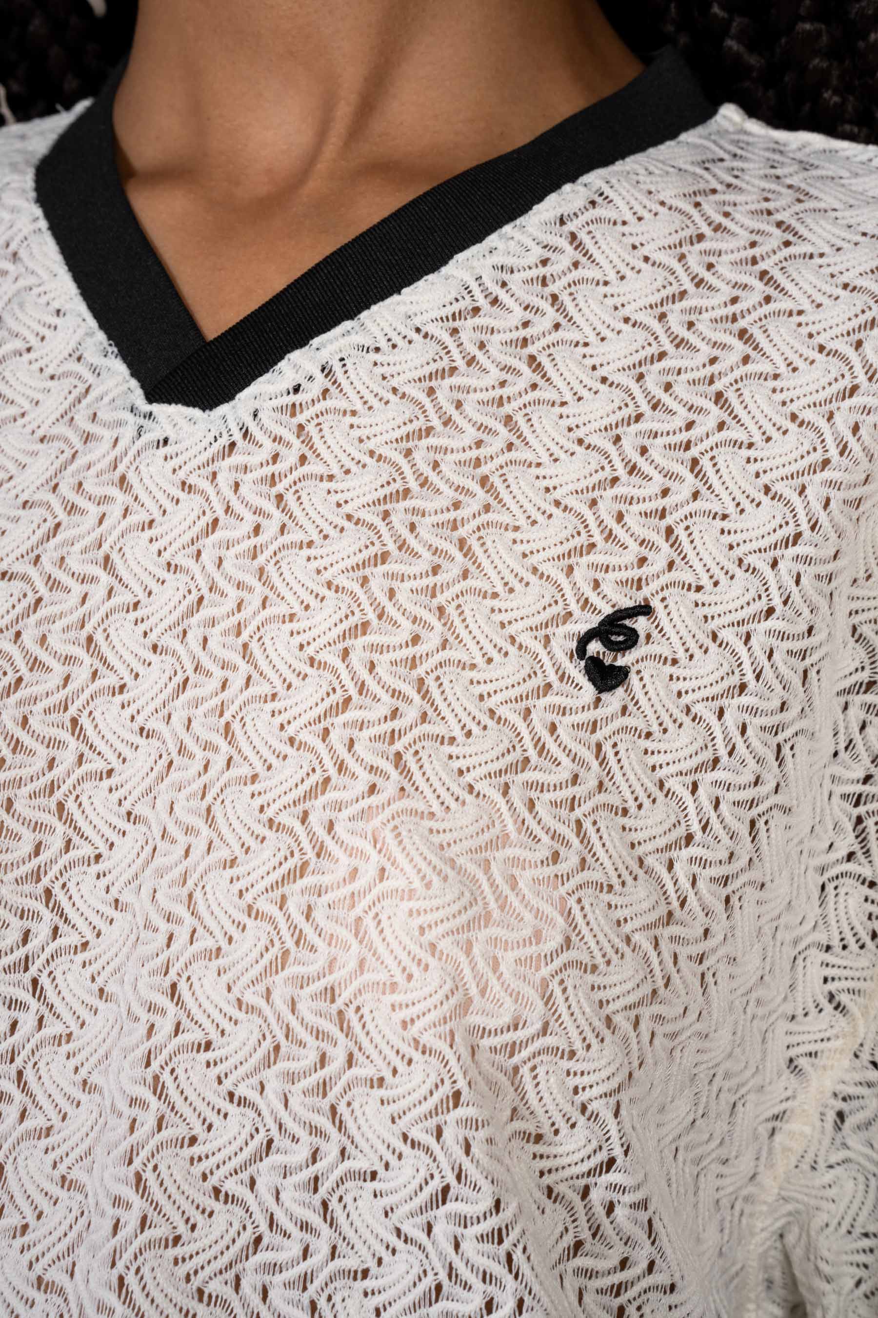 Oversize Knit Football Jersey 34878-OFFW