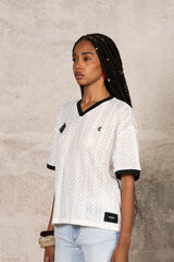 Oversize Knit Football Jersey 34878-OFFW