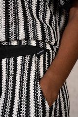 Stripes Knit Shorts 34888-BLAC