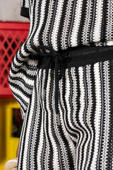 Stripes Knit Shorts 34888-BLAC