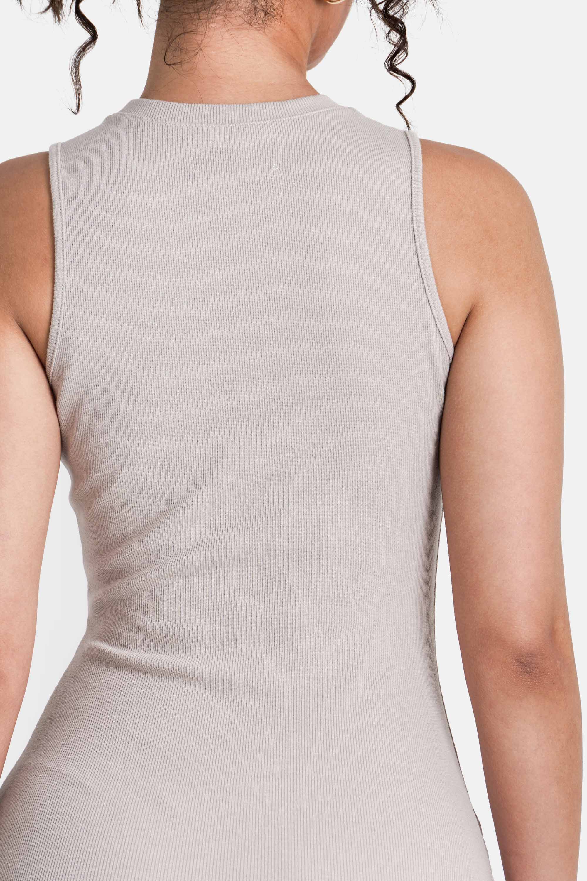 Ribbed logo Dress 4268-GREI