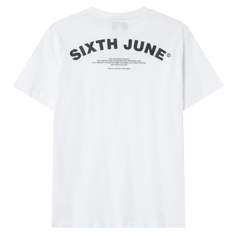 Curved tee 22578-whit