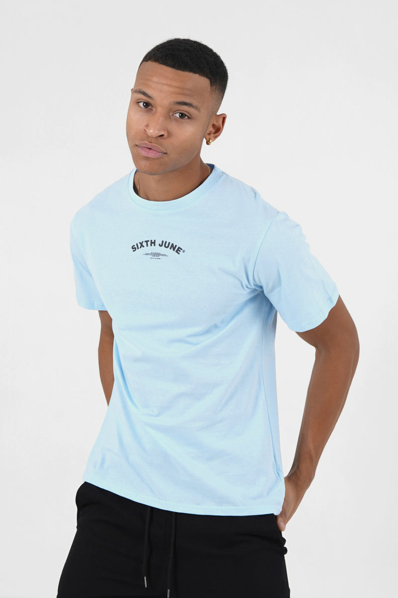 Curved tee 22578-BLUE