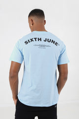 Curved tee 22578-BLUE