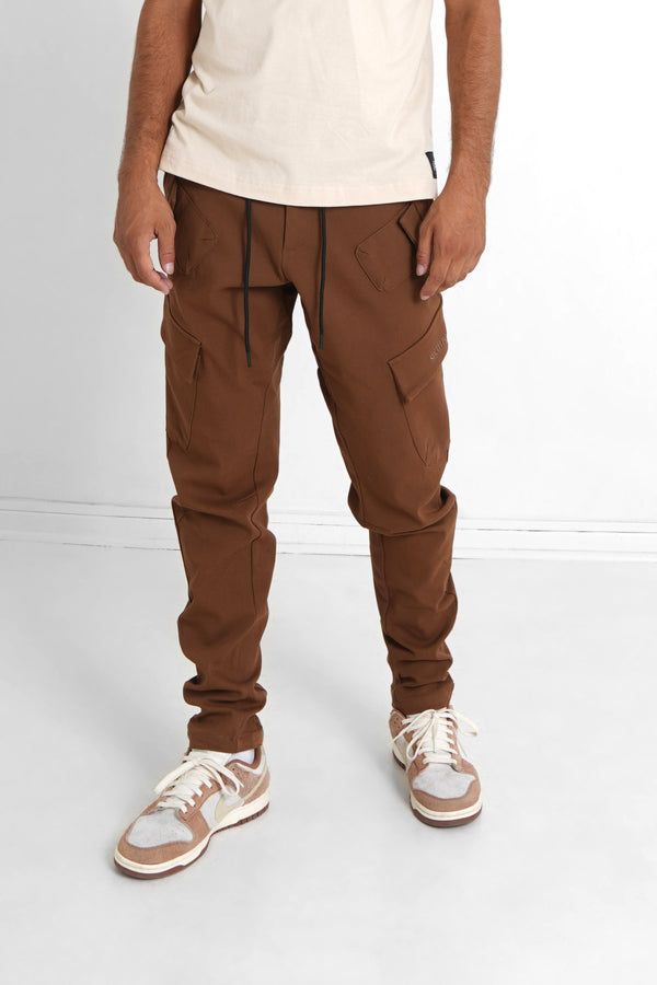 Front pockets cargo pants Brown