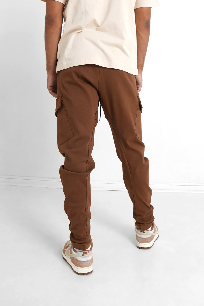 Front pockets cargo pants Brown