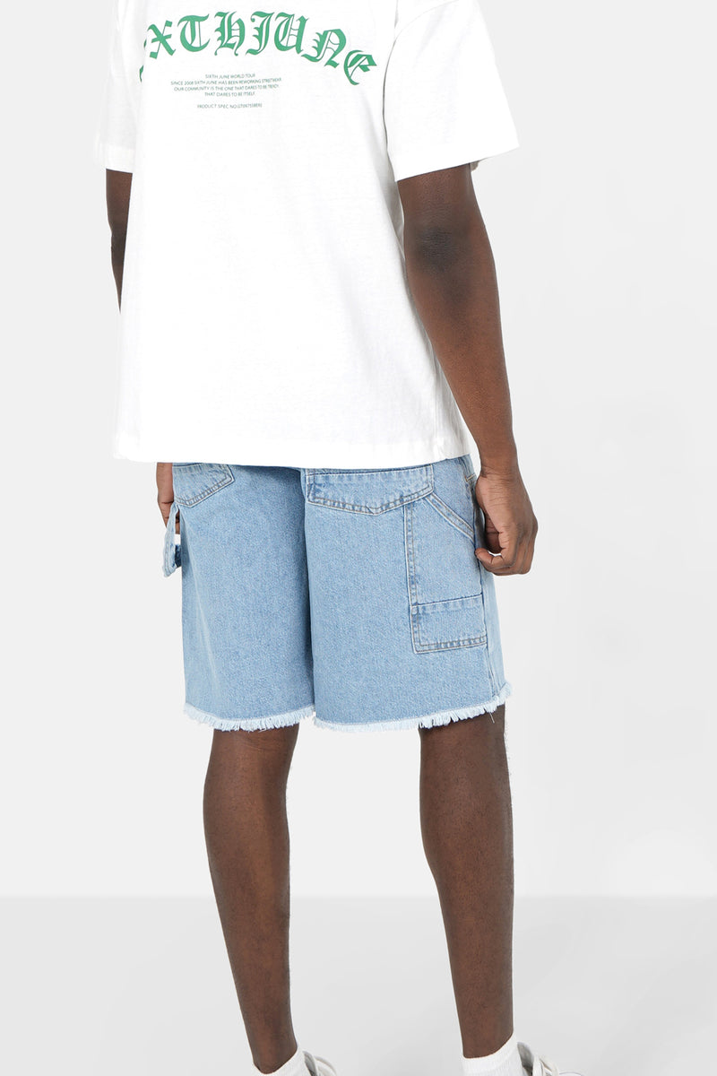 Carpenter denim shorts Blue