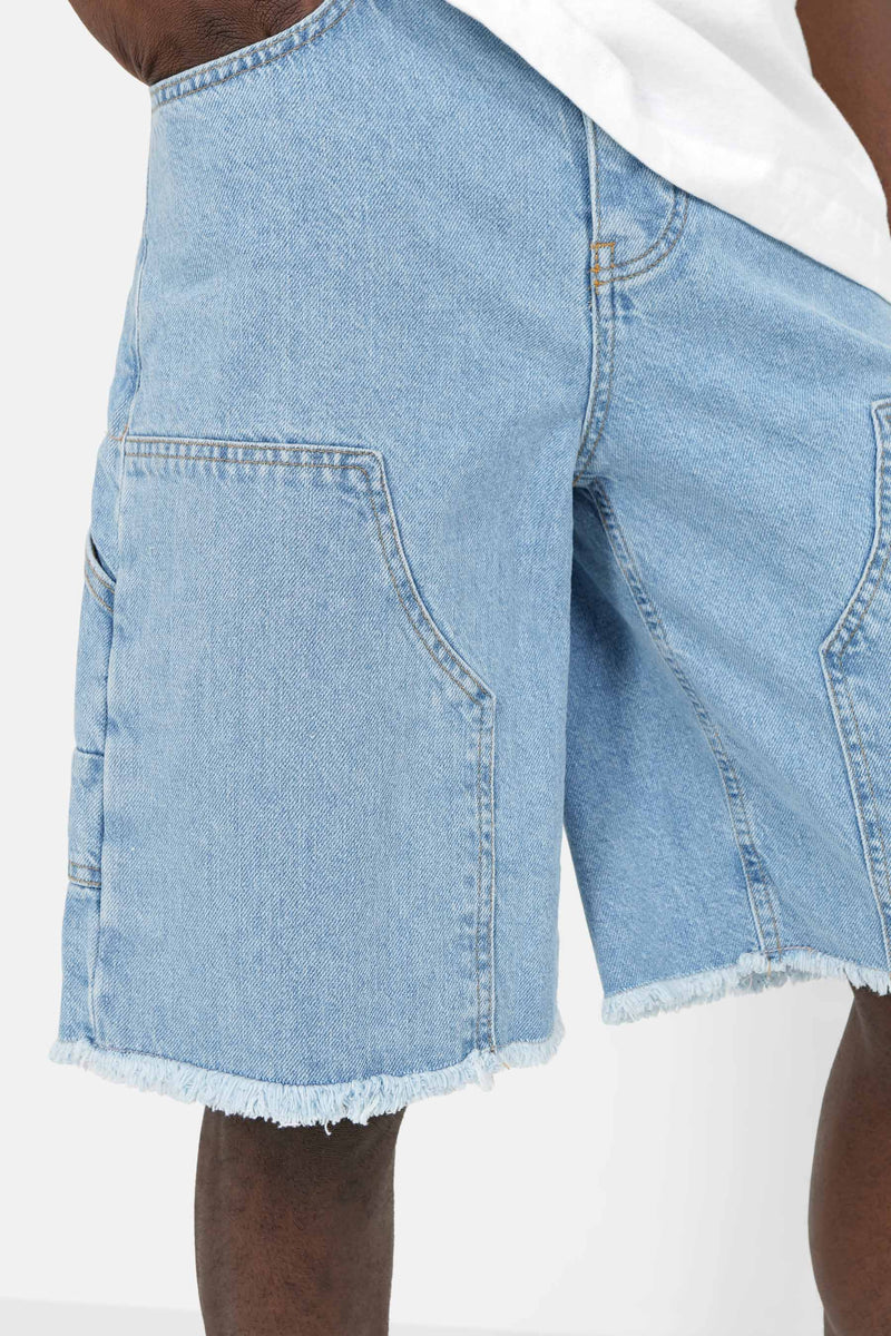 Carpenter denim shorts Blue