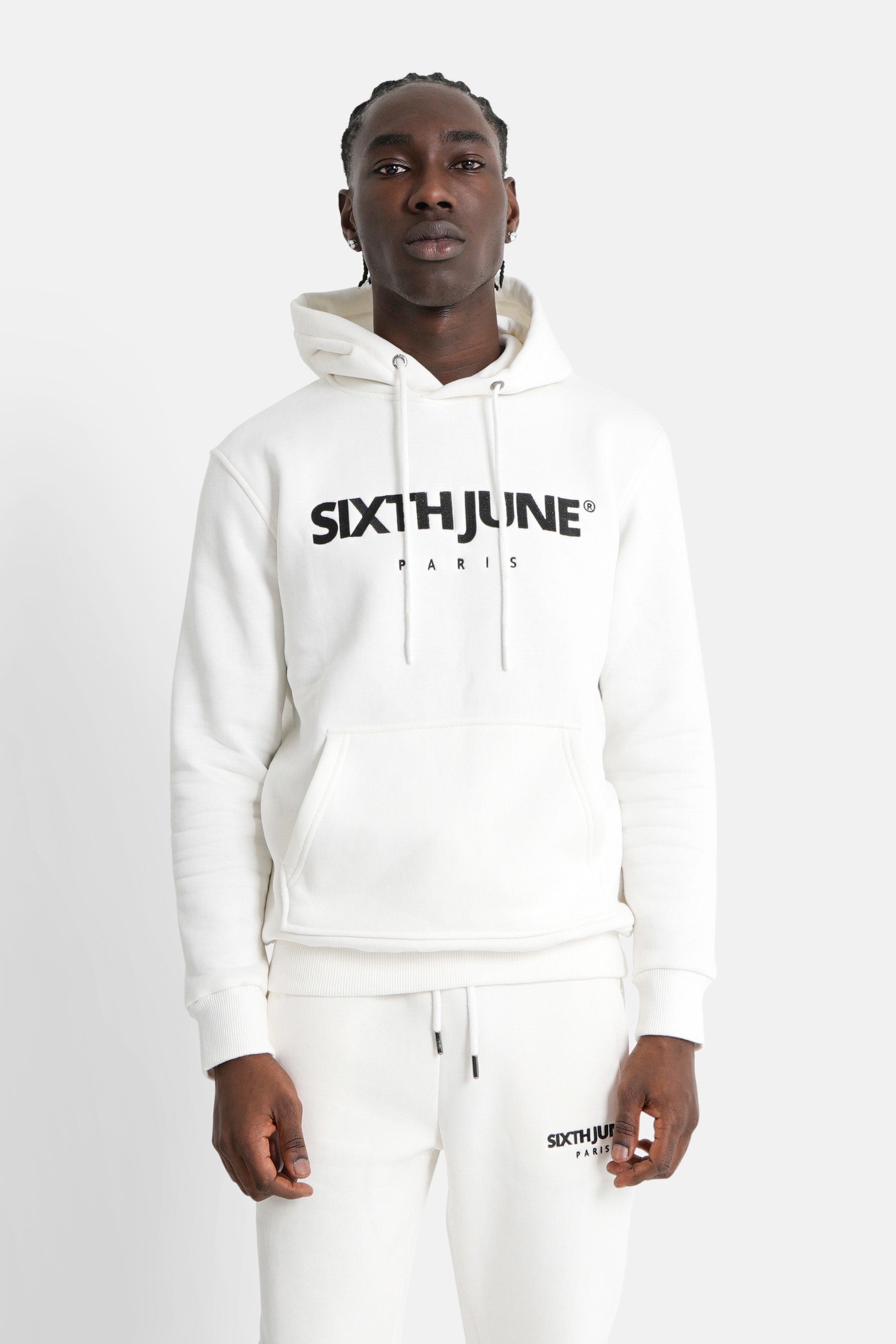 Logo Paris hoodie White