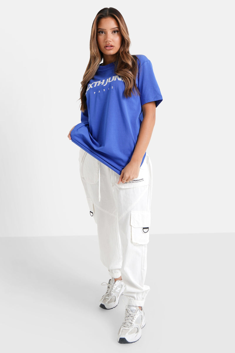 Logo Paris tee Blue