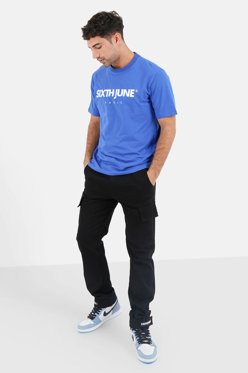 Logo Paris tee Blue