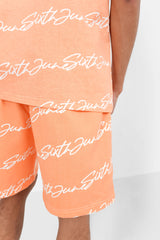 Logo signature shorts Orange