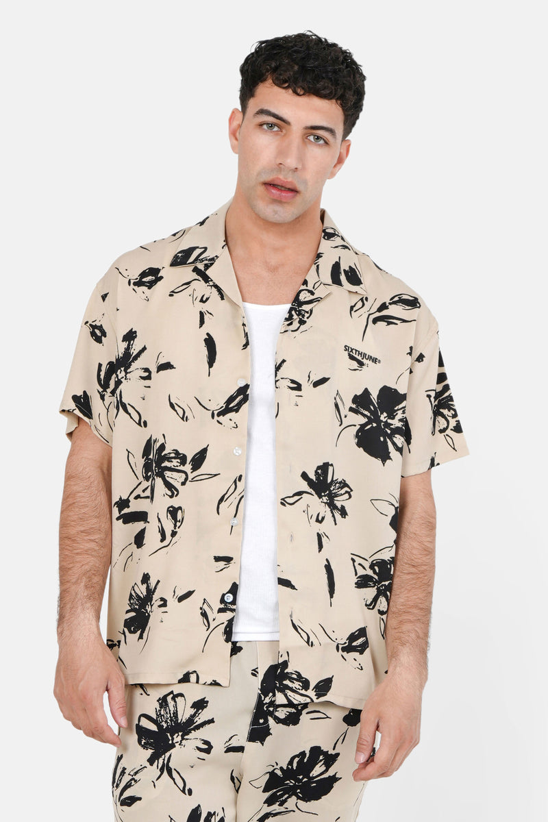 Floral shirt Black
