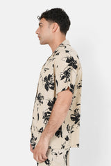 Floral print Shirt 23848-BLAC