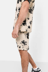 Floral shorts Black