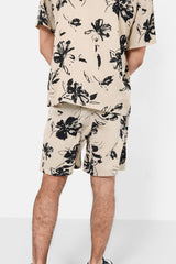 Floral shorts Black