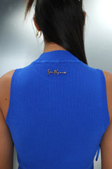 Tank top knitted Dress 34003-BLUE