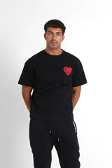 Heart logo t-shirt Black