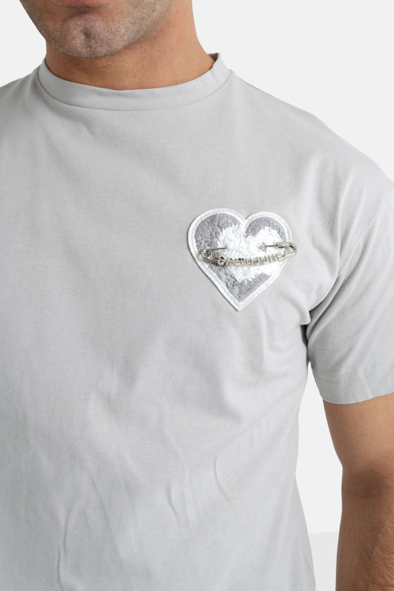 Heart logo t-shirt Grey