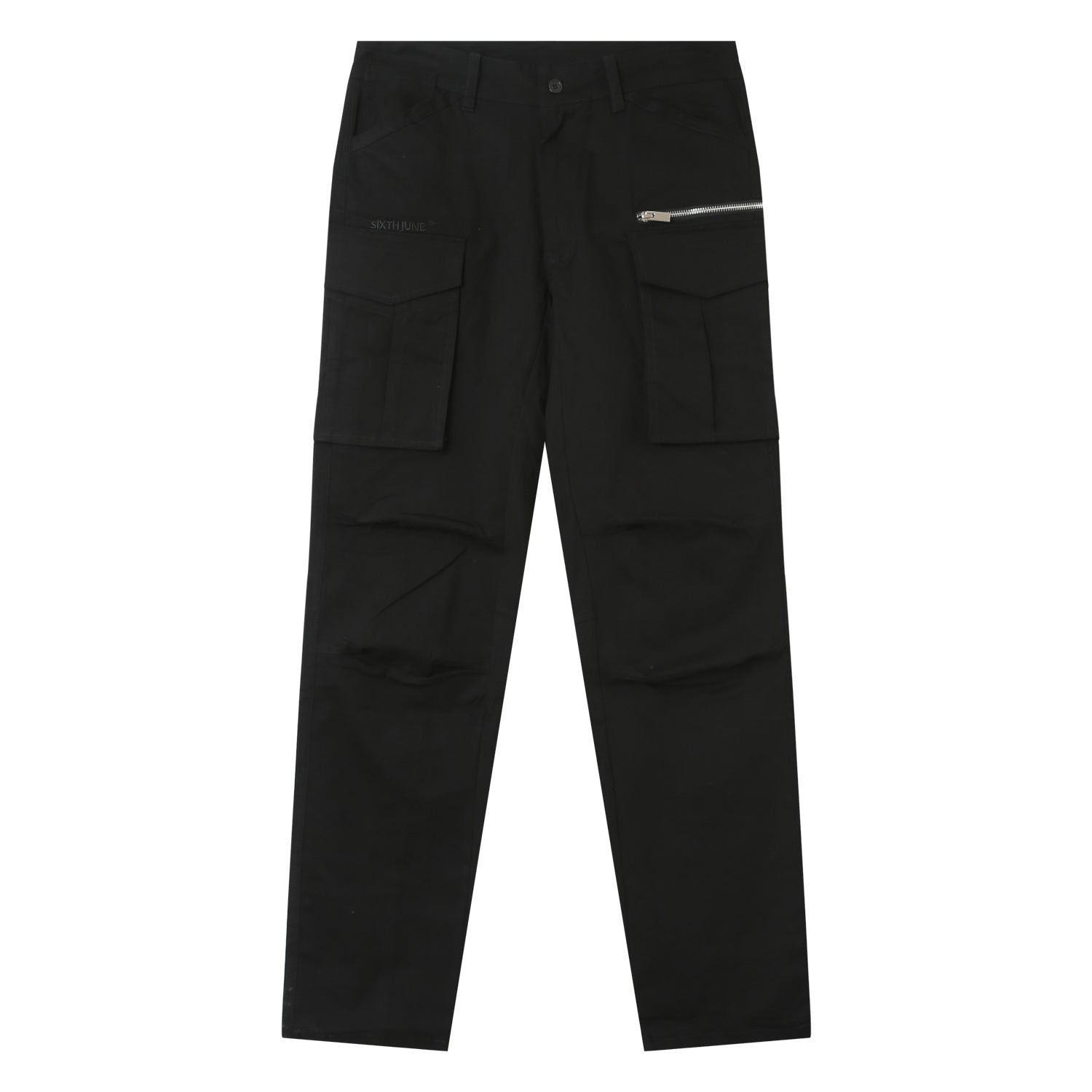 Straight cargo pants 23601-BLAC